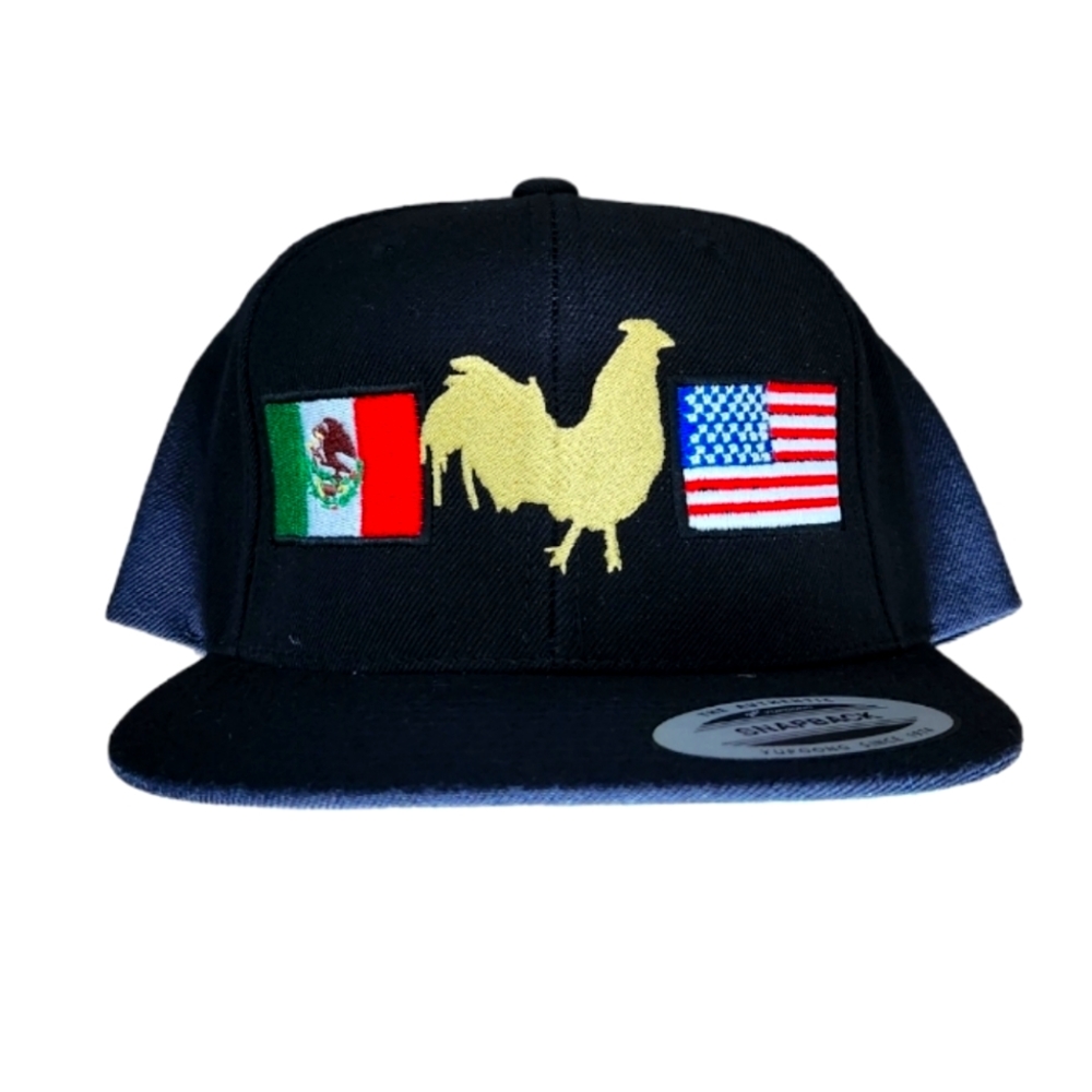 Gorra tipo Snapback con un diseño Mexicano-Americano bandera Mex-Usa